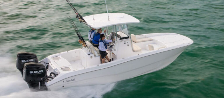 Sea Cat Boats 260 with a Twin DF300AP engines. Sea Cat Boats 260 with a Twin DF300AP engines.