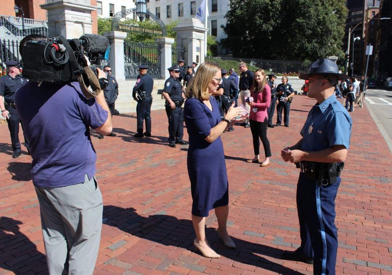 Hingham Police with NBC10 Boston and Trooper Dustin Fitch at Massachusetts State House Hingham Police with NBC10 Boston and Trooper Dustin Fitch at Massachusetts State House